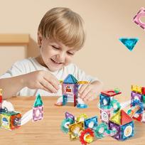magnetiniu bloku rinkinys - Woopie magnetiniai konstruktoriaus blokeliai 3D 126vnt - 6 nuotrauka