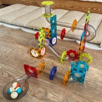magnetinis konstruktorius lavinamasis - WOOPIE magnetiniai konstruktoriai 3D edukacinis kamuoliukų kelio rinkinys, 113 vnt. - 7 nuotrauka