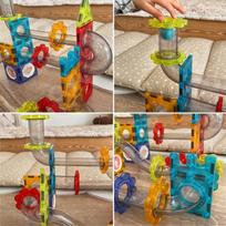 magnetinis konstruktorius lavinamasis - WOOPIE magnetiniai konstruktoriai 3D edukacinis kamuoliukų kelio rinkinys, 113 vnt. - 8 nuotrauka