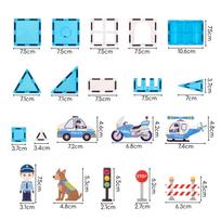 magnetines kaladeles - Woopie 3D magnetinių kaladėlių rinkinys Policijos komisariatas 42 vnt - 3 nuotrauka