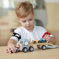 vilkiko priekaba - VIGA medinis vilkikas„PolarB“ su automobiliais - 3 nuotrauka