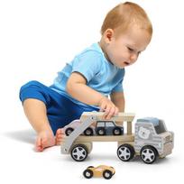 vilkiko priekaba - VIGA medinis vilkikas„PolarB“ su automobiliais - 4 nuotrauka