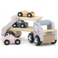 vilkiko priekaba - VIGA medinis vilkikas„PolarB“ su automobiliais - 9 nuotrauka