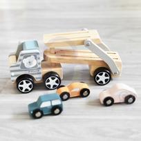 vilkiko priekaba - VIGA medinis vilkikas„PolarB“ su automobiliais - 10 nuotrauka
