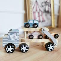vilkiko priekaba - VIGA medinis vilkikas„PolarB“ su automobiliais - 11 nuotrauka