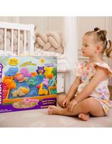 sodo stalas - Woopie kinetinio smėlio rinkinys 1,2 kg XL ZOO su stalu ir formelėmis - 3 nuotrauka