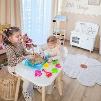 stalai ir staliukai - WOOPIE Kinetinio smėlio rinkinys 0,5 kg Stalas su formelėmis - 8 nuotrauka