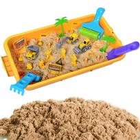 kinetinis smelis - Woopie Kinetinio smėlio rinkinys „Statybų aikštelė“, 1 kg - 2 nuotrauka