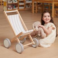 leles vezimelis - Viga Toys medinis lėlių vežimėlis - 7 nuotrauka