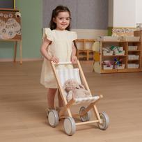 leles vezimelis - Viga Toys medinis lėlių vežimėlis - 8 nuotrauka