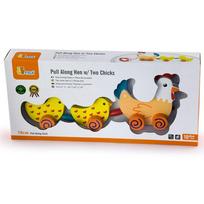 zaislas vista - Viga Pull Along Hen Two Chicks 50078 - 3 nuotrauka