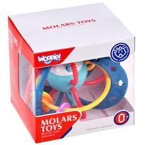 sensoriniai kamuoliukai - WOOPIE BABY 2in1 sensorinis žaislas, kramtukas, barškutis, Montessori - 2 nuotrauka