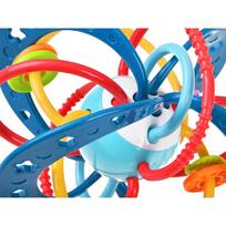 sensoriniai kamuoliukai - WOOPIE BABY 2in1 sensorinis žaislas, kramtukas, barškutis, Montessori - 3 nuotrauka