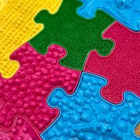 ortopediniai kilimeliai deliones - WOOPIE Royal Puzzle ortopedinis sensorinis kilimėlis, 26 el. + 4 maži - 6 nuotrauka