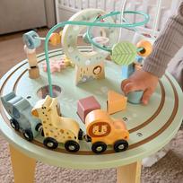 medinis zaislas - Tooky Toys Edukacinis lavinamasis stalas su motorikos kilpa - 7 nuotrauka