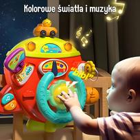 sviesos efektai - Woopie Baby interaktyvus lėktuvo vairas su šviesomis ir garsais 18m+ - 4 nuotrauka
