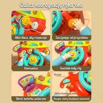 sviesos efektai - Woopie Baby interaktyvus lėktuvo vairas su šviesomis ir garsais 18m+ - 5 nuotrauka