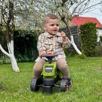 automobilio priekaba - Paspiriamas automobilis Falk Claas Axos 310, žalias - 13 nuotrauka