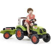 vaikiskas traktorius - FALK pedalinis traktorius Claas 1040AB su priekaba, žalias (Green) - 3 nuotrauka