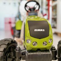 vaikiskas traktorius - FALK pedalinis traktorius Claas 1040AB su priekaba, žalias (Green) - 5 nuotrauka