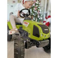 vaikiskas traktorius - FALK pedalinis traktorius Claas 1040AB su priekaba, žalias (Green) - 6 nuotrauka
