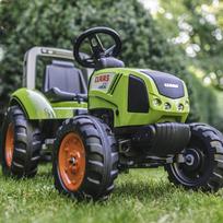 vaikiskas traktorius - FALK pedalinis traktorius Claas 1040AB su priekaba, žalias (Green) - 12 nuotrauka