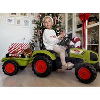 vaikiskas traktorius - FALK pedalinis traktorius Claas 1040AB su priekaba, žalias (Green) - 13 nuotrauka