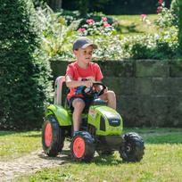 vaikiskas traktorius - FALK pedalinis traktorius Claas 1040AB su priekaba, žalias (Green) - 14 nuotrauka