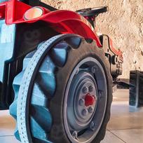 traktoriaus ratai - Woopie Farmer GoTrac pedalinis traktorius, žalias (Green) - 7 nuotrauka