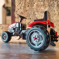 traktoriaus ratai - Woopie Farmer GoTrac pedalinis traktorius, žalias (Green) - 9 nuotrauka