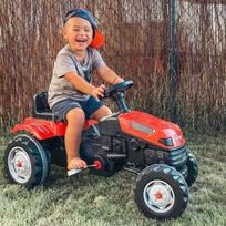 traktoriaus ratai - Woopie Farmer GoTrac pedalinis traktorius, žalias (Green) - 10 nuotrauka
