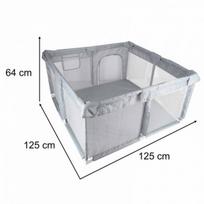 kudikio maniezas - KIK Playpen 120x120 cm Pilkas (Grey) - 2 nuotrauka