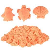 oranziniai maiseliai - IKONKA Kinetinis smėlis 1 kg, oranžinis (Orange) - 3 nuotrauka