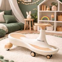 balto aukso - Grand Buggy RoGer Gravity Ride Paspirtukas 76cm, aukso/baltas (Gold/White) - 2 nuotrauka