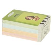 lavinamosios korteles - Ikonka KIK anglų kalbos žodžių kortelių skaitytuvas, rožinis (Pink), 112 kortelių - 8 nuotrauka