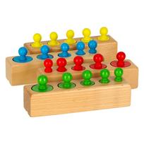 medines kaladeles - MONTESSORI spalvoti mediniai lavinamieji svareliai - 8 nuotrauka