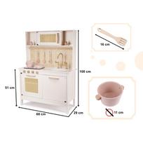 medine vaikiska virtuve - Vaikiška virtuvėlė Wooden Kitchen Retro IKONKX6284 - 4 nuotrauka