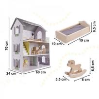 leliu namas - Lėlių namelis Wooden Doll House 6278 - 16 nuotrauka