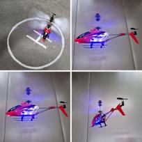 syma s107 - Syma S107H RC sraigtasparnis 2.4GHz RTF Raudonas (Red) - 3 nuotrauka