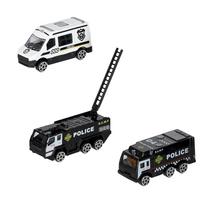 oro uosto rinkinys - KIK Transporterio lėktuvas su 3 policijos automobiliais, mėlyna/balta - 5 nuotrauka