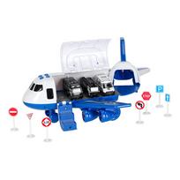 oro uosto rinkinys - KIK Transporterio lėktuvas su 3 policijos automobiliais, mėlyna/balta - 11 nuotrauka