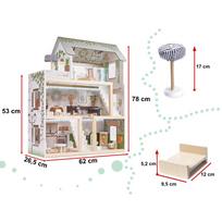 leliu namas - Medinis lėlių namelis Lulilo Boho Led - 4 nuotrauka