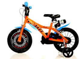 papildomi ratukai - Vaikiškas dviratis Dino Bikes Hot Wheels, oranžinis (Orange), 16" - 4 nuotrauka