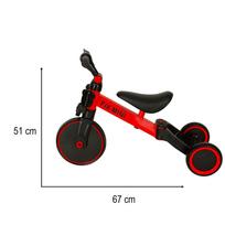 vaikiskas krosinis - Trike Fix Mini krosinis triratukas 3in1 su pedalais raudonos spalvos - 4 nuotrauka
