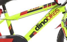 dviracio dinama - Vaikiškas dviratis Dino Bikes 416, juodas/raudonas/žalias, 11" (27 cm), 16" - 4 nuotrauka