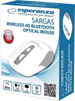 balta pelyte - Esperanza EM130W belaidė Bluetooth 4D pelė, balta - 2 nuotrauka