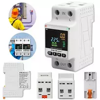 elektros skaitiklis - Qoltec 50981 Vienfazis elektroninis skaitiklis ,  energijos suvartojimo matuoklis ,  DIN35 ,  Wi-Fi ,  TUYA ,  Smart Life - 5 nuotrauka