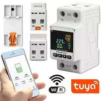elektros skaitiklis - Qoltec 50981 Vienfazis elektroninis skaitiklis ,  energijos suvartojimo matuoklis ,  DIN35 ,  Wi-Fi ,  TUYA ,  Smart Life - 6 nuotrauka