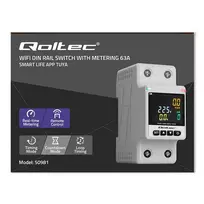 elektros skaitiklis - Qoltec 50981 Vienfazis elektroninis skaitiklis ,  energijos suvartojimo matuoklis ,  DIN35 ,  Wi-Fi ,  TUYA ,  Smart Life - 9 nuotrauka
