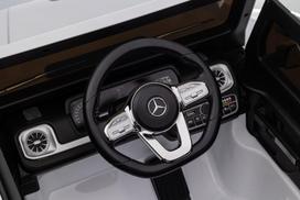 vaikiskas mercedes - Vaikiškas vienvietis elektromobilis Mercedes G500 baltas - 6 nuotrauka